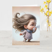 Niezen meisje met weefsel kaart (Gele Bloem)