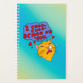 Niezen Oranje poes met grappige tekst Planner (Voorkant)