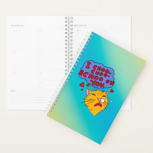 Niezen Oranje poes met grappige tekst Planner (Display)