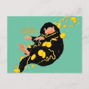 Niffler met goud briefkaart