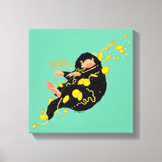 Niffler met goud canvas afdruk (Voorkant)