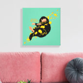 Niffler met goud canvas afdruk (Insitu (Woonkamer))