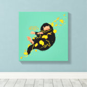 Niffler met goud canvas afdruk (Insitu (Houten vloer))