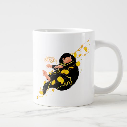 Niffler met goud grote koffiekop (Rechts)