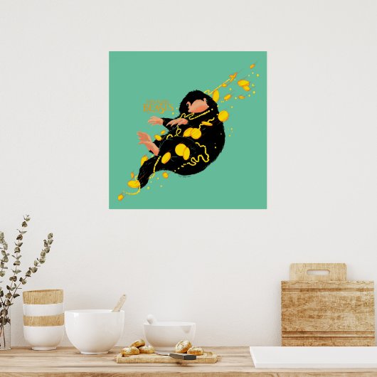 Niffler met goud poster (Keuken)