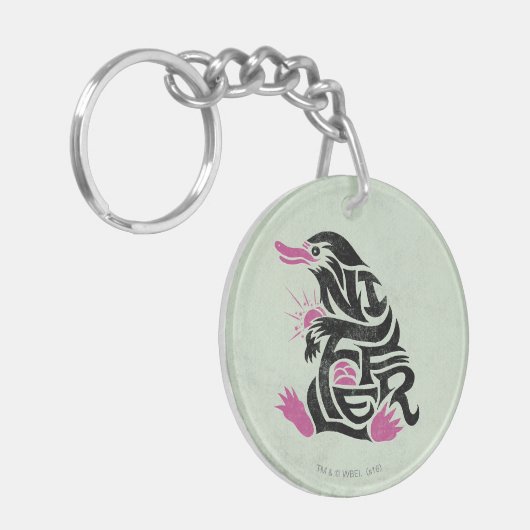 NIFFLER™ Typografie Grafisch Sleutelhanger (Voorkant Links)