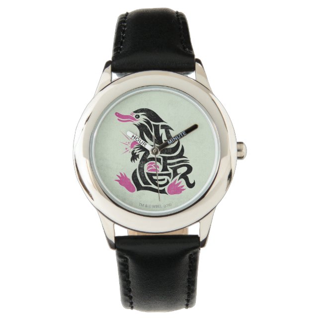 NIFFLER™ Typografie Horloge (Voorkant)