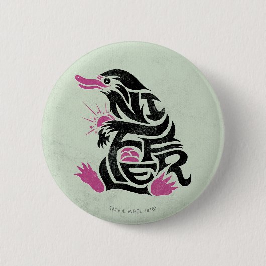 NIFFLER™ Typografie Ronde Button 5,7 Cm (Voorkant)
