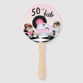 Nifty 50 Diner Verjaardag Fan Handwaaier (Achterkant)