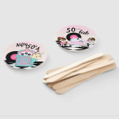 Nifty 50 Diner Verjaardag Fan Handwaaier (Niet-gemonteerd)