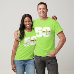NIFTY 50-poorten geïnspireerd op BIRTHDAY T-Shirt