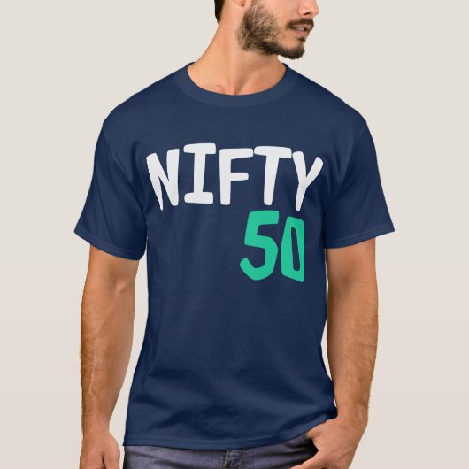 NIFTY 50-poorten geïnspireerd op BIRTHDAY T-Shirts (Voorkant)