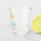Nifty Fifties Atom en Sterren Monogram Shot Glas (Rechts)