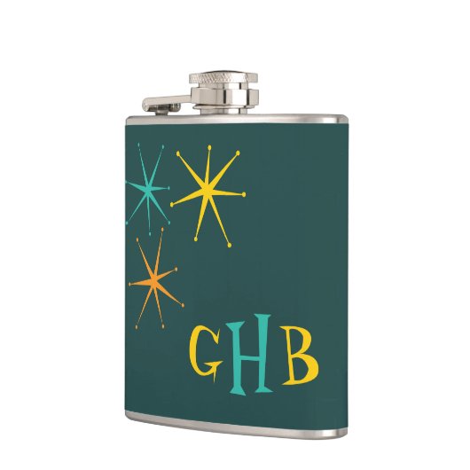 Nifty fifties - atomen en sterren heup kolf heupfles (Links)