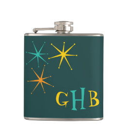 Nifty fifties - atomen en sterren heup kolf heupfles