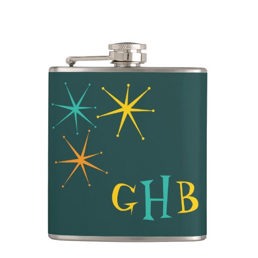 Nifty fifties - atomen en sterren heup kolf heupfles (Voorkant)