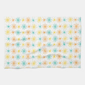 Nifty fifties - atomen en sterren keukenhanddoek (Horizontaal)