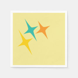 Nifty fifties - drievoudige sterrenburst servet