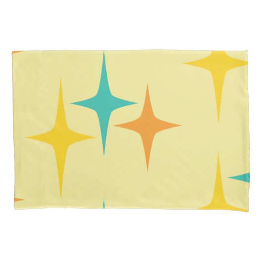 Nifty fifties - groot drievoudig starburst kussen  kussensloop (Voorkant-Links)