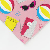 Nifty fifties - strandfeestdeken fleece deken (Hoek)