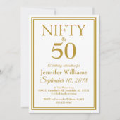 Nifty & Fifty! Uitnodiging voor een elegant verjaa (Voorkant)