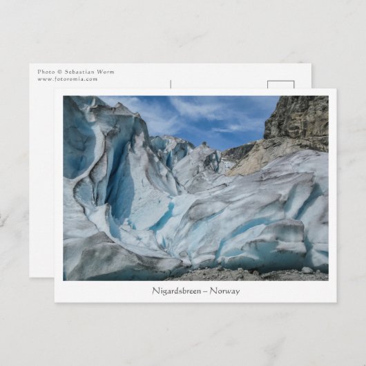 Nigardsbreen Glacier Noorwegen Briefkaart (Voorkant / Achterkant)