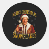 Nigel Farage Christmas Premium Tri-blend  Ronde Sticker (Voorkant)