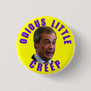 Nigel Farage, het ondenkbare man Mussolini Ronde Button 3,2 Cm