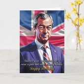 Nigel Farage Verjaardag Wenskaart Kaart (Gele Bloem)
