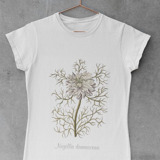 Nigella Damascena  botanische ventilator T-shirt