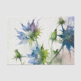 NIGELLA mooi blauw bloemendecoupage papier