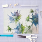 NIGELLA mooi blauw bloemendecoupage papier (Craft)