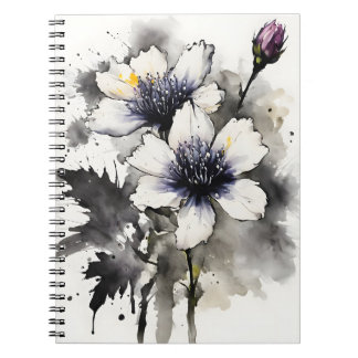 Nigella - Watercolor flowers Notitieboek
