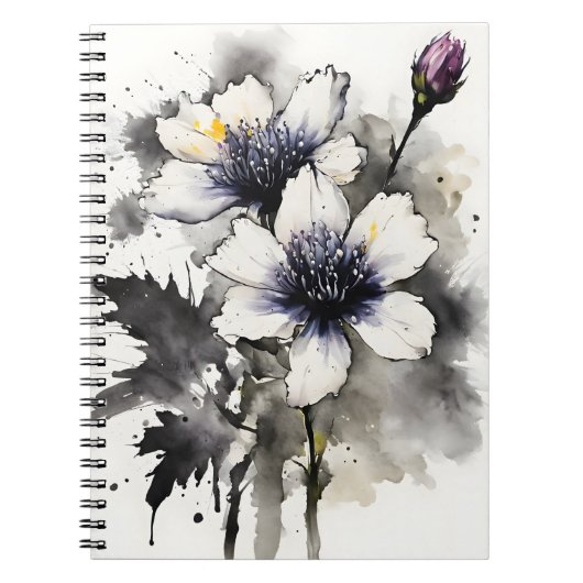 Nigella - Watercolor flowers Notitieboek (Voorkant)