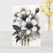 Nigella - Waterverf bloemen Kaart (Gele Bloem)