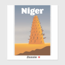 Niger Agadez Moskee reisposter