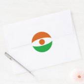 Niger Fisheye Vlag Sticker (Envelop)