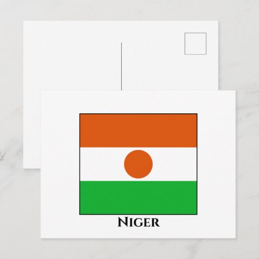 Niger Flag Briefkaart (Voorkant / Achterkant)