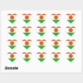 Niger Flag Hart Sticker (Vel)