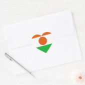 Niger Flag Hart Sticker (Envelop)