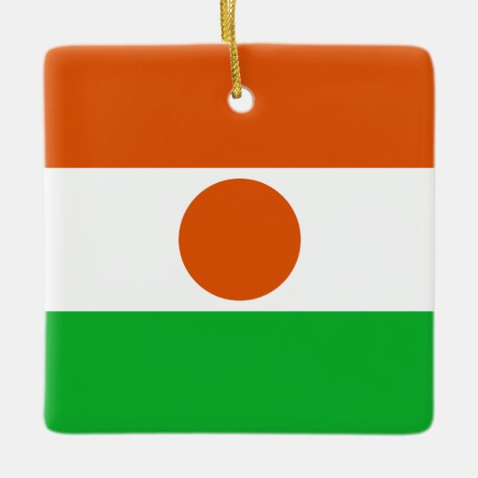 Niger Flag Keramisch Ornament (Voorkant)