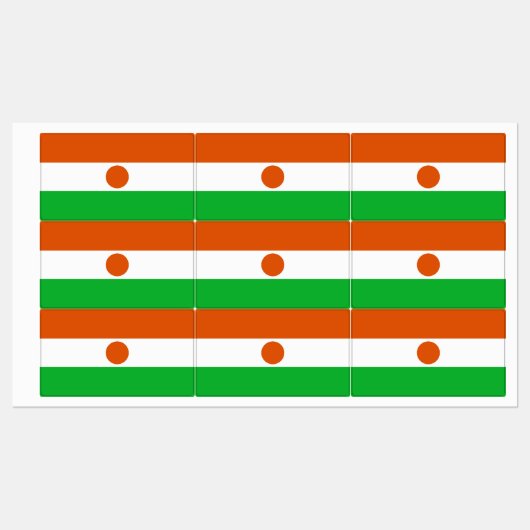 Niger Flag Labels (Vel)
