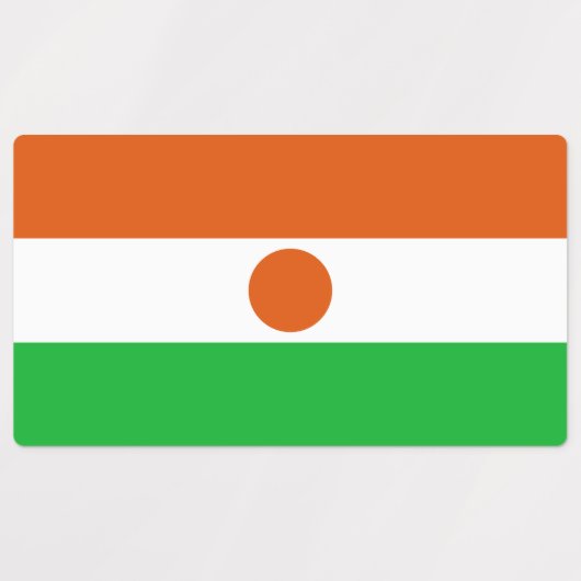 Niger Flag Labels (Design 2)