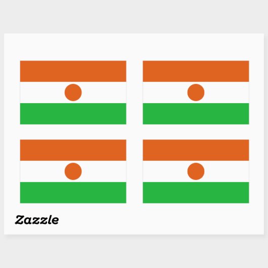 Niger Flag Rechthoekige Sticker (Vel)