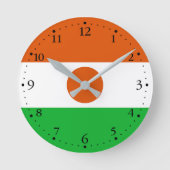 Niger Flag Ronde Klok (Voorkant)