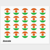 Niger Flag Ronde Sticker (Vel)