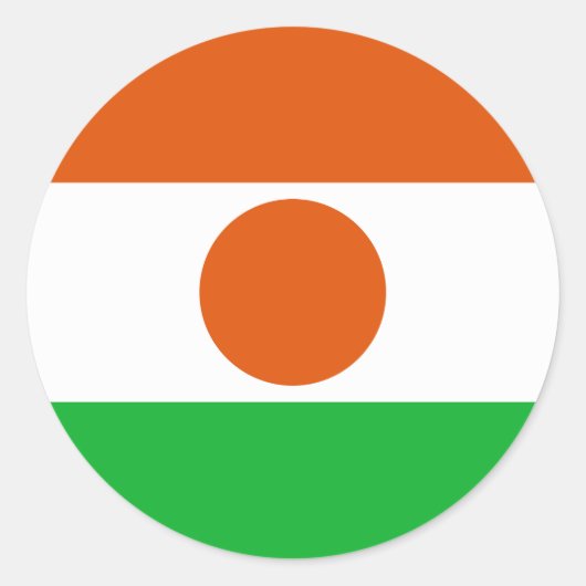 Niger Flag Ronde Sticker (Voorkant)