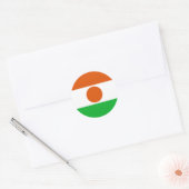 Niger Flag Ronde Sticker (Envelop)