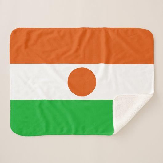 Niger Flag Sherpa Deken (Voorkant (horizontaal))