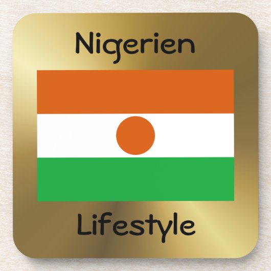 Niger Flag+Text Onderzetter (Voorkant)